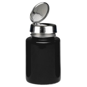 ONE-TOUCH\, SS\, ROUND 4OZ BLACK GLASS\,